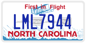 LML7944  license plate in NC