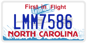 LMM7586  license plate in NC