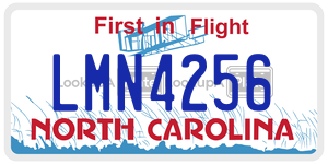 LMN4256  license plate in NC