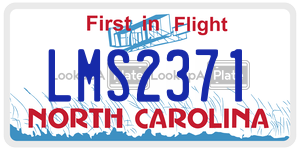 LMS2371  license plate in NC