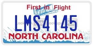 LMS4145  license plate in NC