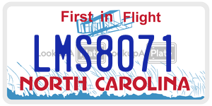 LMS8071  license plate in NC