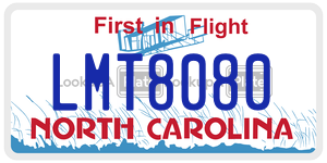 LMT8080  license plate in NC