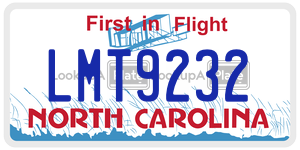LMT9232  license plate in NC