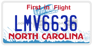 LMV6636  license plate in NC