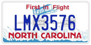 LMX3576  license plate in NC