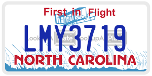 LMY3719  license plate in NC