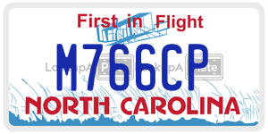M766CP  license plate in NC
