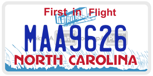 MAA9626  license plate in NC