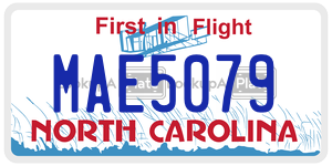 MAE5079  license plate in NC
