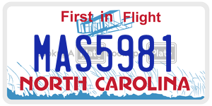 MAS5981  license plate in NC