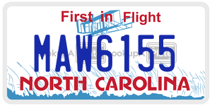 MAW6155  license plate in NC