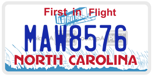 MAW8576  license plate in NC