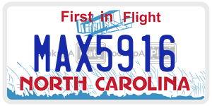 MAX5916  license plate in NC