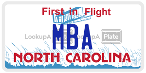 MBA  license plate in NC
