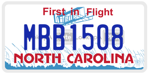 MBB1508  license plate in NC