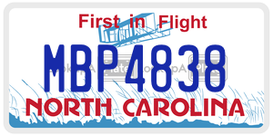 MBP4838  license plate in NC