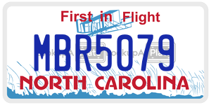 MBR5079  license plate in NC