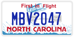MBV2047  license plate in NC
