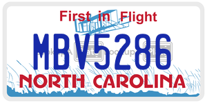 MBV5286  license plate in NC