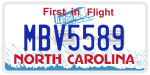 MBV5589  license plate in NC