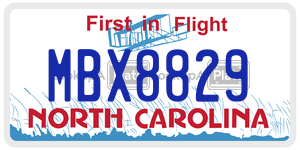 MBX8829  license plate in NC
