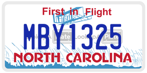 MBY1325  license plate in NC