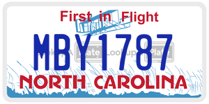 MBY1787  license plate in NC