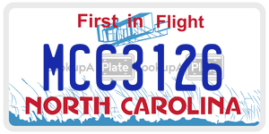 MCC3126  license plate in NC