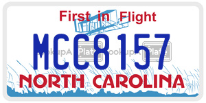 MCC8157  license plate in NC