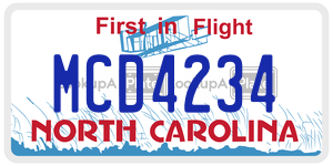 MCD4234  license plate in NC