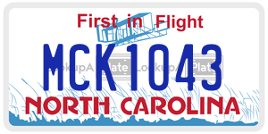 MCK1043  license plate in NC