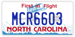 MCR6603  license plate in NC