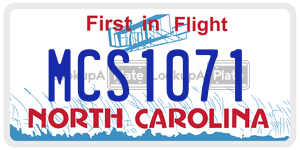 MCS1071  license plate in NC