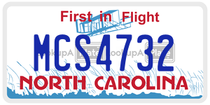 MCS4732  license plate in NC