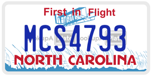 MCS4793  license plate in NC