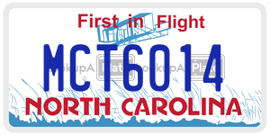 MCT6014  license plate in NC