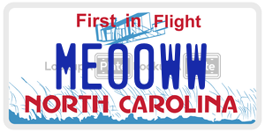 ME00WW  license plate in NC