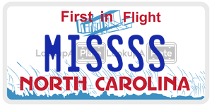 MISSSS license plate in North Carolina