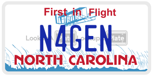 N4GEN license plate in North Carolina