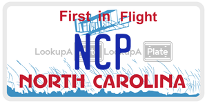 NCP  license plate in NC