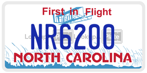 NR6200 license plate in North Carolina