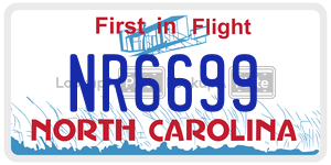 NR6699 license plate in North Carolina