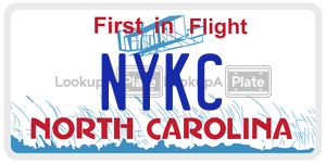 NYKC  license plate in NC