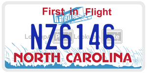 NZ6146 license plate in North Carolina