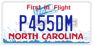 P455DM  license plate in NC