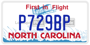 P729BP  license plate in NC