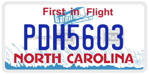 PDH5603  license plate in NC