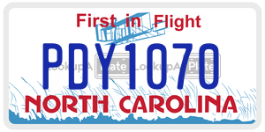 PDY1070 license plate in North Carolina