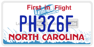 PH326F  license plate in NC